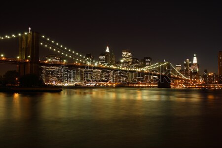 Brücke Nacht manhattan Skyline New York City USA Stock foto © ErickN