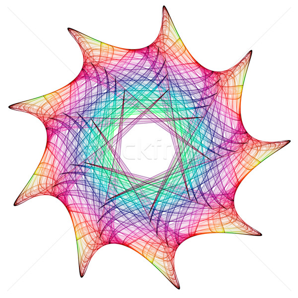 Fraktál kaleidoszkóp színes 3D renderelt minta Stock fotó © ErickN
