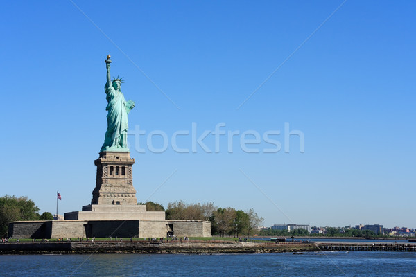 Statuie libertate insulă New York City SUA Imagine de stoc © ErickN