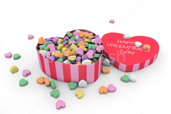Dia dos namorados coração doce caixa 3d render Foto stock © ErickN