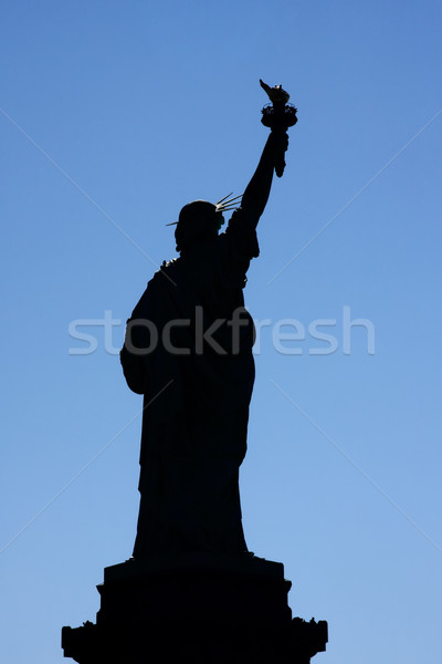 Estátua liberdade silhueta senhora blue sky New York City Foto stock © ErickN