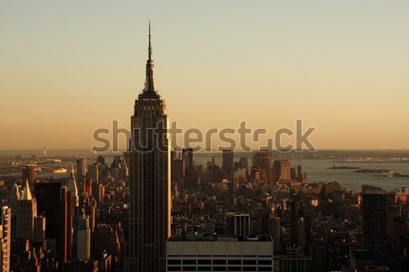 Stock photo: Lower Manhattan at dusk