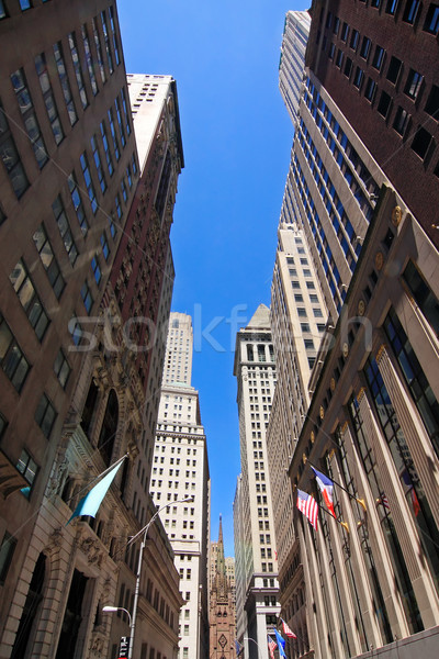 Wall Street vue bâtiments New York City USA [[stock_photo]] © ErickN