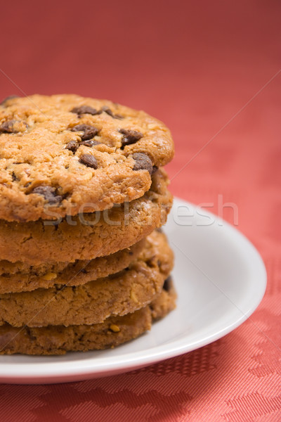 Haselnuss Schokolade Cookies Chips weiß Stock foto © ErickN