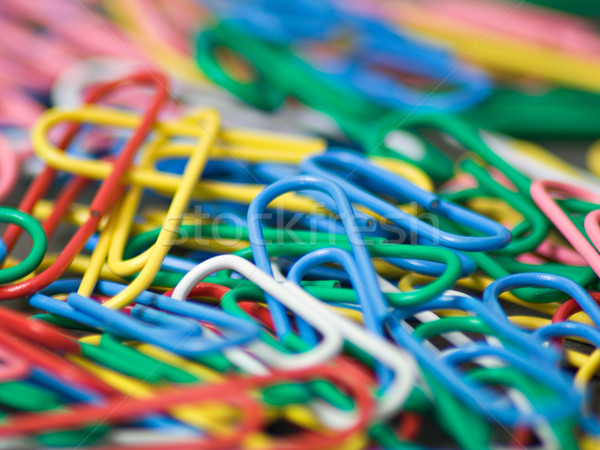 Stock photo: Paper clips close up