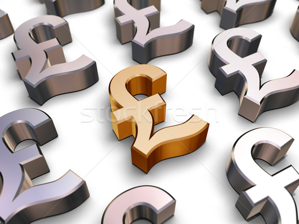 3D Sterling Pound symbols Stock photo © ErickN