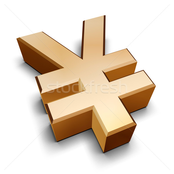 3D golden Yen symbol Stock photo © ErickN