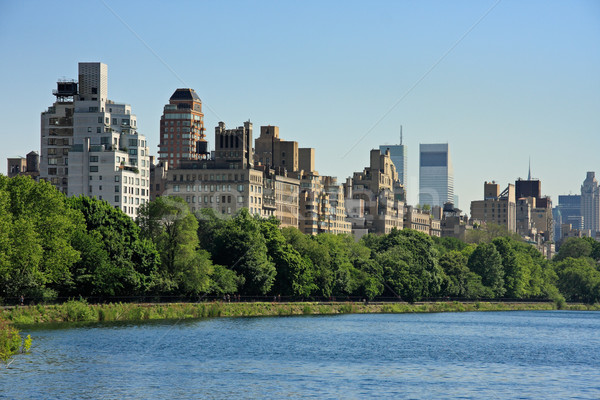 Manhattan Central Park reservatório linha do horizonte New York City EUA Foto stock © ErickN