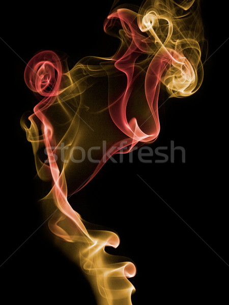 [[stock_photo]]: Encens · fumée · vague · sentier · tourbillon · vertical
