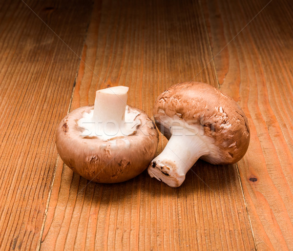 Brown cultivated champignons Stock photo © erierika