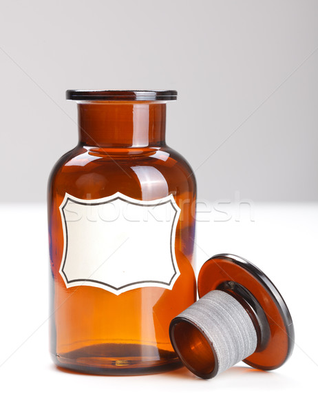 Stock photo: Empty glass bottle