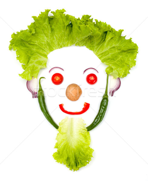 счастливым человека голову овощей растительное частей Сток-фото © erierika