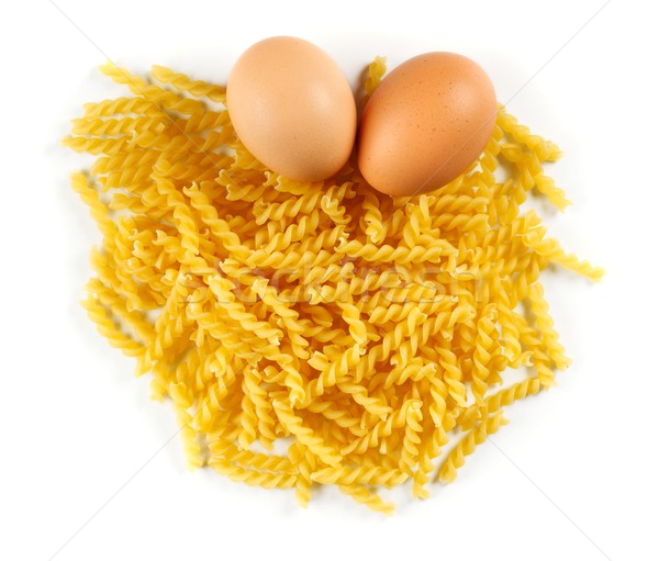 Pasta with eggs Stock photo © erierika