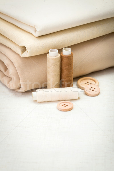 Brown sewing accessories Stock photo © erierika