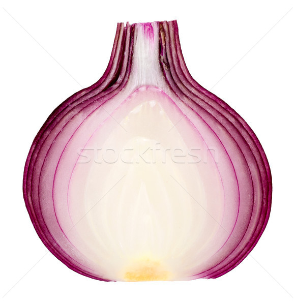 Inner structure of a red onion cut in half Stock photo © erierika