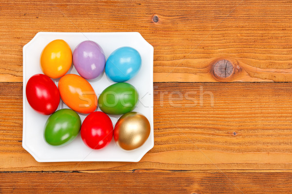 繪 復活節彩蛋 盤 春天 雞蛋 商業照片 © erierika