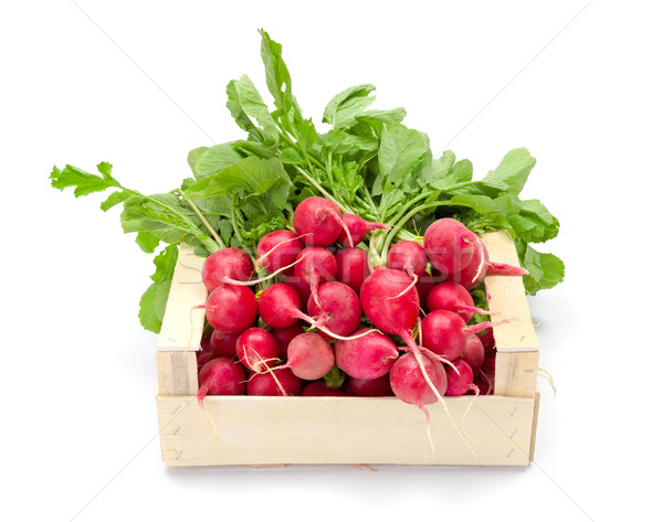 Fresh red radish in crate Stock photo © erierika