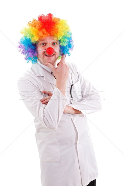 Stockfoto: Clown · arts · Rood · neus · kleurrijk