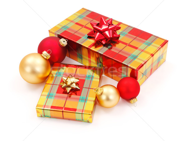 Crăciun cadouri ornamente ornament globuri Imagine de stoc © erierika