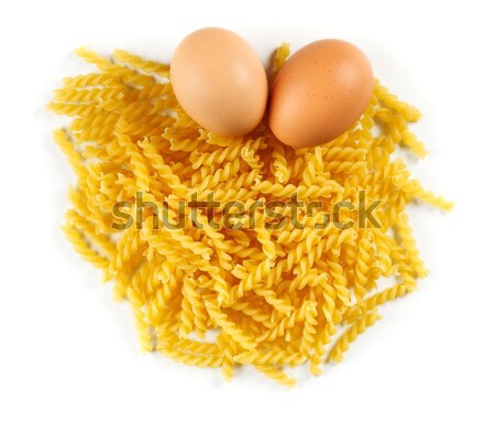 Stock foto: Pasta · Eier · Haufen · natürlich · gelb