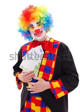 Clown showing big money Stock photo © erierika