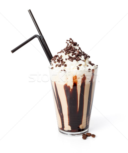 Eisgekühlt Kaffee Sahne groß Schokolade Glas Stock foto © erierika