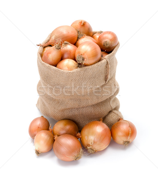 Sack of yellow onions Stock photo © erierika
