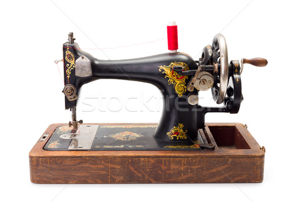 老 手 縫紉機 準備 復古 機 商業照片 © erierika