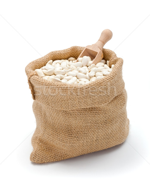 Haricot beans in burlap bag Stock photo © erierika