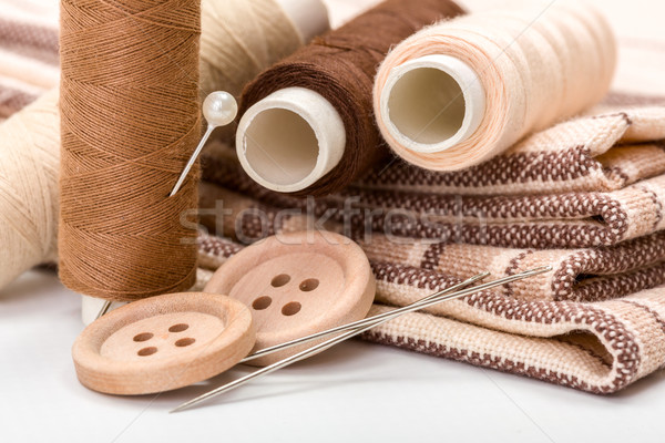 Brown sewing kit Stock photo © erierika