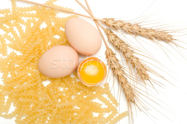 雞蛋 麵食 小麥 頂部 視圖 整個 商業照片 © erierika