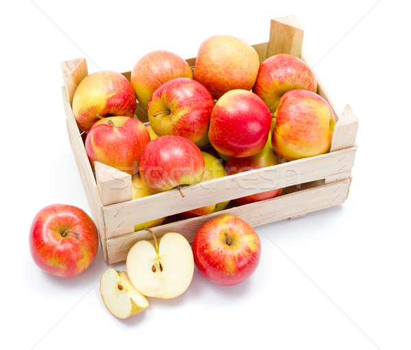 Ripe apples in wooden carte Stock photo © erierika