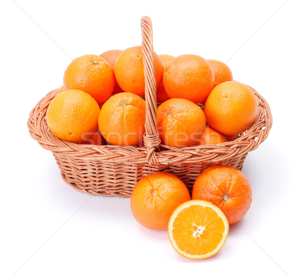Stock photo: Oranges in basket