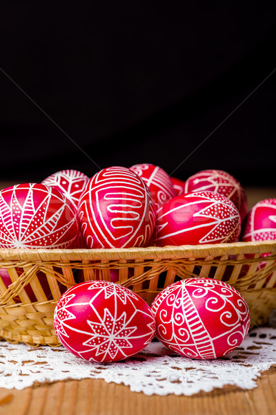 伝統的な 手 書かれた 卵 クローズアップ 表示 ストックフォト © erierika
