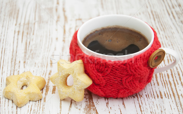 Zdjęcia stock: Christmas · rano · filiżankę · kawy · kawy · star