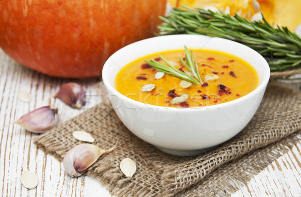 Calabaza sopa tazón naranja beber Foto stock © Es75