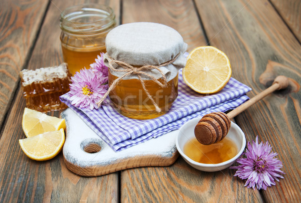 Stock photo: honey and lemon