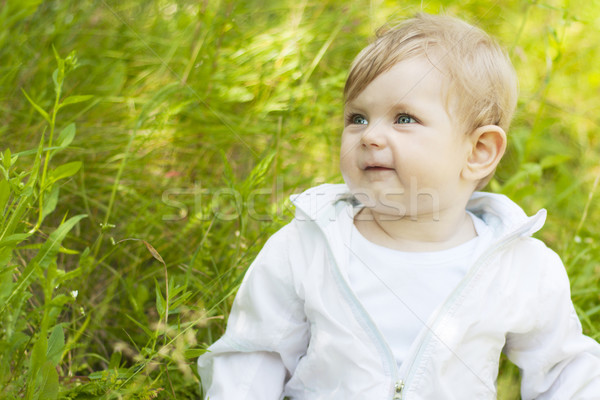 Dość mały baby portret cute dziewczynka Zdjęcia stock © Es75