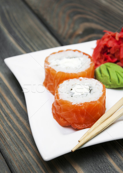 Japans sushi plaat wasabi gember Stockfoto © Es75