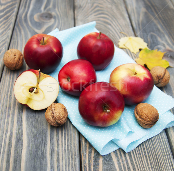 Foto stock: Vermelho · maçãs · comida · natureza · outono · cor