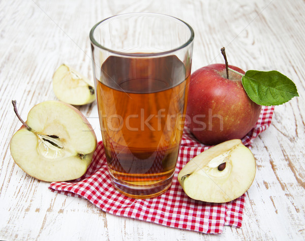 Sok jabłkowy świeże jabłka żywności drewna Zdjęcia stock © Es75