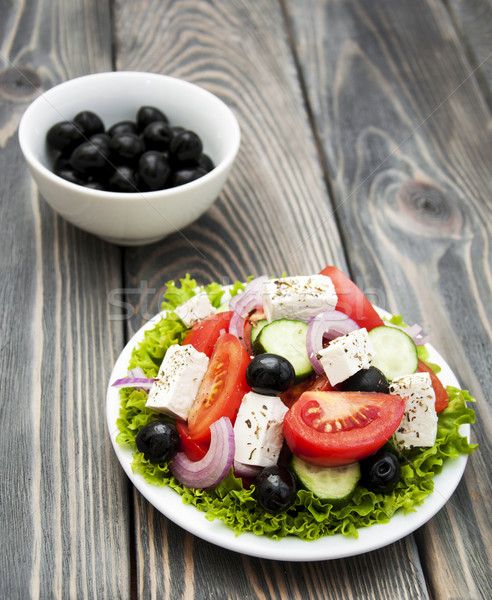 Fresh Greek salad Stock photo © Es75