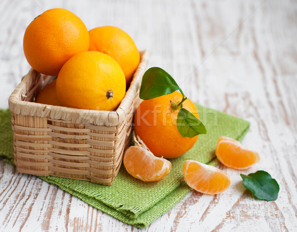 Fresh Tangerines Stock photo © Es75