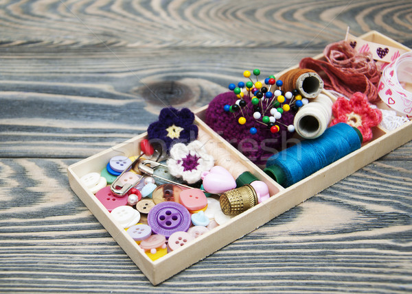 thread and material for handicrafts in box Stock photo © Es75