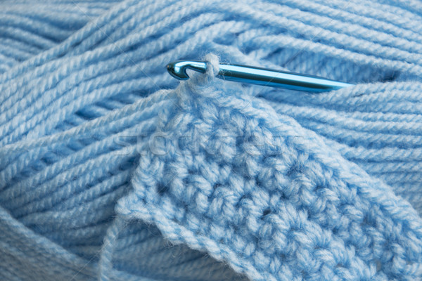 Crochet hook and knitting yarn Stock photo © Es75