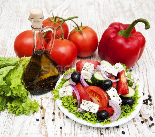 Fresh Greek salad Stock photo © Es75