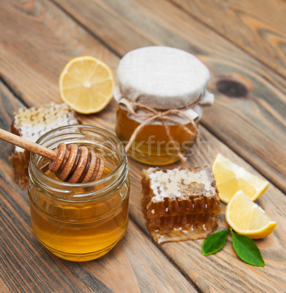 Stock photo: honey and lemon