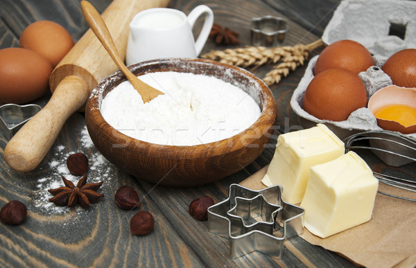 Baking ingredients Stock photo © Es75