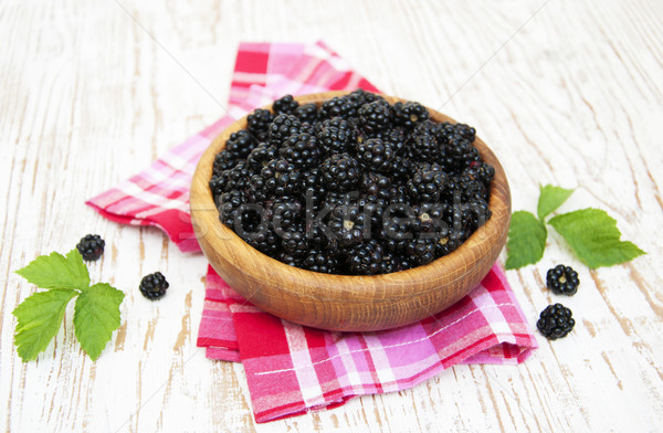Bowl of Blackberries Stock photo © Es75
