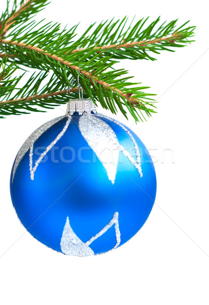 Navidad decoración blanco vidrio azul Foto stock © Es75